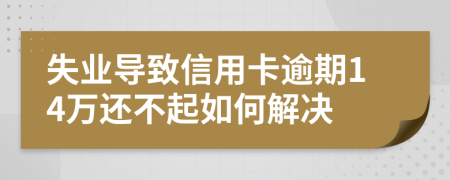 失业导致信用卡逾期14万还不起如何解决