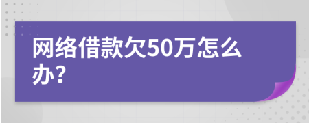 网络借款欠50万怎么办？