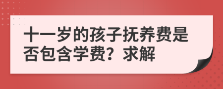 十一岁的孩子抚养费是否包含学费？求解