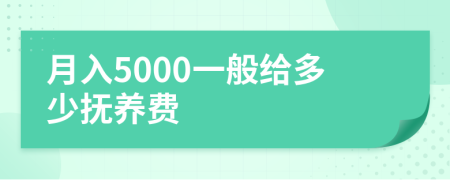 月入5000一般给多少抚养费