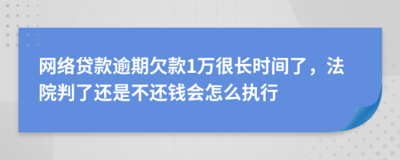 网络贷款逾期欠款1万很长时间了，法院判了还是不还钱会怎么执行