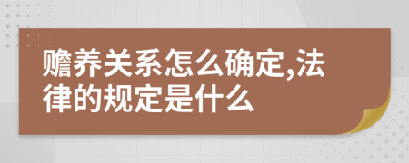 赡养关系怎么确定,法律的规定是什么