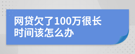 网贷欠了100万很长时间该怎么办