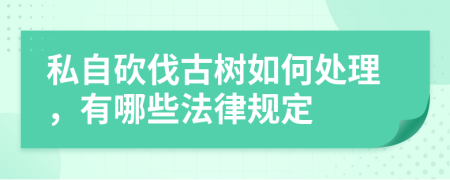 私自砍伐古树如何处理，有哪些法律规定