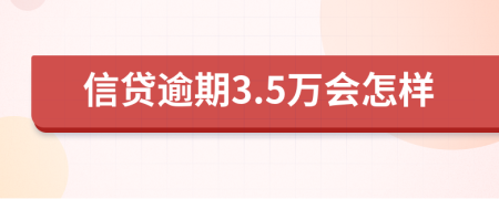 信贷逾期3.5万会怎样