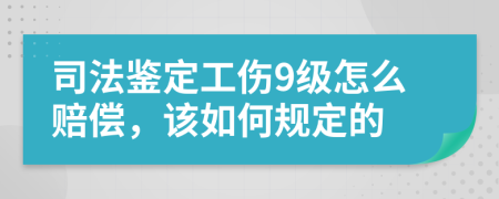 司法鉴定工伤9级怎么赔偿，该如何规定的