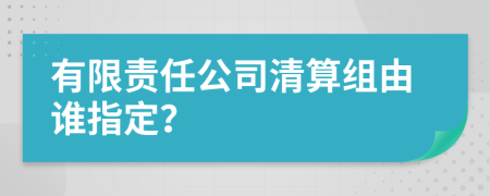 有限责任公司清算组由谁指定？