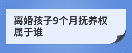 离婚孩子9个月抚养权属于谁