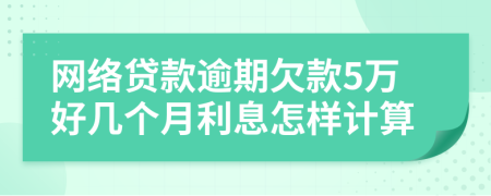 网络贷款逾期欠款5万好几个月利息怎样计算