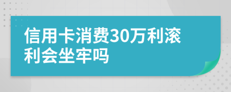 信用卡消费30万利滚利会坐牢吗