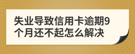 失业导致信用卡逾期9个月还不起怎么解决