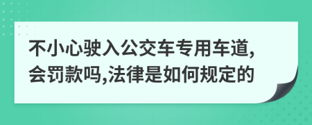 不小心驶入公交车专用车道,会罚款吗,法律是如何规定的