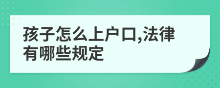 孩子怎么上户口,法律有哪些规定