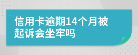 信用卡逾期14个月被起诉会坐牢吗