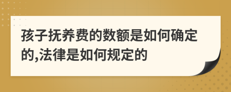 孩子抚养费的数额是如何确定的,法律是如何规定的