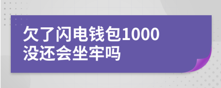 欠了闪电钱包1000没还会坐牢吗