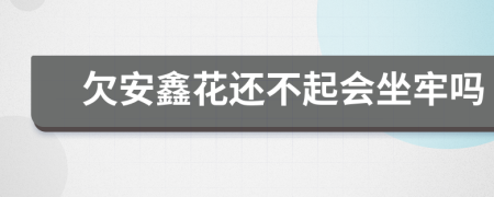 欠安鑫花还不起会坐牢吗