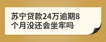 苏宁贷款24万逾期8个月没还会坐牢吗