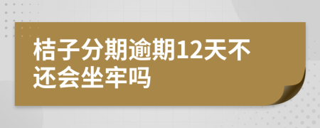桔子分期逾期12天不还会坐牢吗