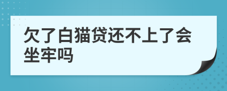欠了白猫贷还不上了会坐牢吗