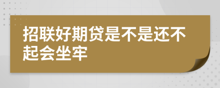 招联好期贷是不是还不起会坐牢