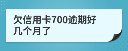 欠信用卡700逾期好几个月了