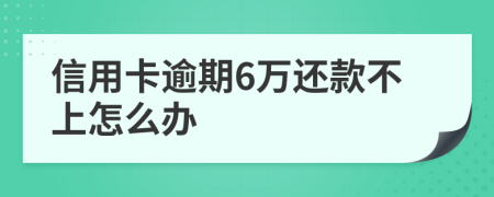 信用卡逾期6万还款不上怎么办