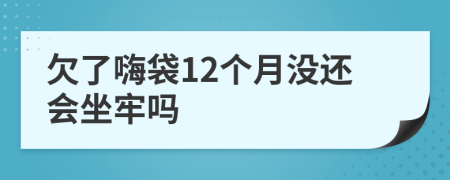 欠了嗨袋12个月没还会坐牢吗