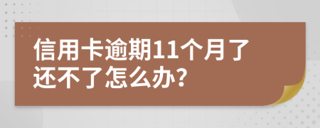 信用卡逾期11个月了还不了怎么办？