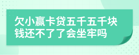 欠小赢卡贷五千五千块钱还不了了会坐牢吗