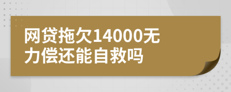 网贷拖欠14000无力偿还能自救吗