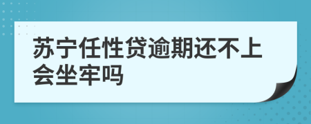 苏宁任性贷逾期还不上会坐牢吗