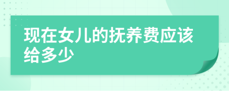 现在女儿的抚养费应该给多少