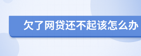 欠了网贷还不起该怎么办