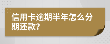 信用卡逾期半年怎么分期还款？