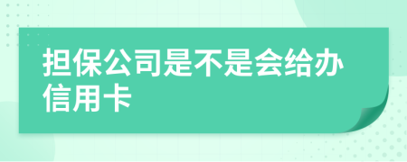 担保公司是不是会给办信用卡