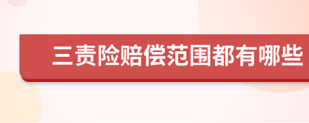 三责险赔偿范围都有哪些