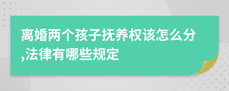 离婚两个孩子抚养权该怎么分,法律有哪些规定