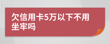 欠信用卡5万以下不用坐牢吗