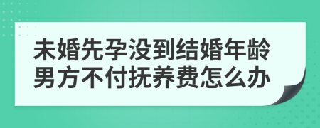 未婚先孕没到结婚年龄男方不付抚养费怎么办