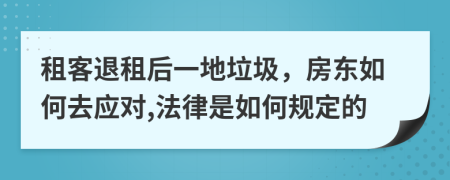 租客退租后一地垃圾，房东如何去应对,法律是如何规定的