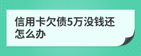 信用卡欠债5万没钱还怎么办