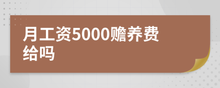 月工资5000赡养费给吗