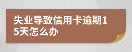 失业导致信用卡逾期15天怎么办