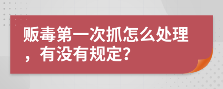 贩毒第一次抓怎么处理，有没有规定？