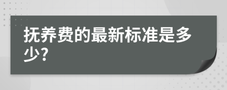 抚养费的最新标准是多少?