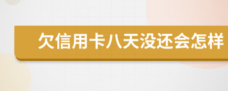 欠信用卡八天没还会怎样