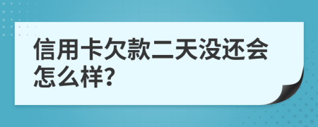 信用卡欠款二天没还会怎么样？
