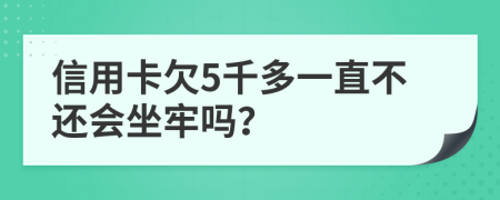 信用卡欠5千多一直不还会坐牢吗？