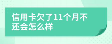 信用卡欠了11个月不还会怎么样